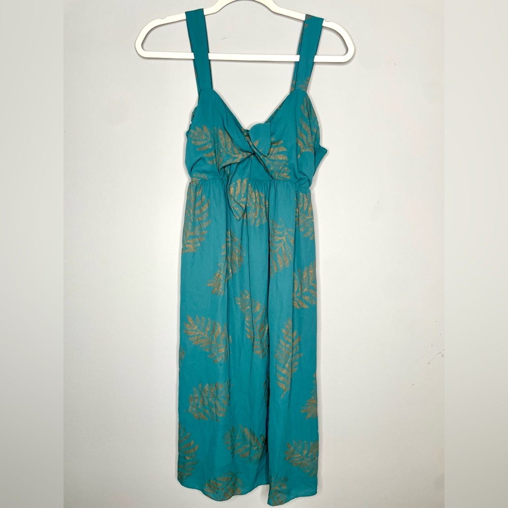 Motherhood Maternity Teal Flowy Midi Dress (M)